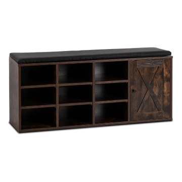 Mebel Elite Шафа для взуття Arya 110 см, дуб у стилі рустик, ME.ARYA/DRU/CZ/SZAFKBUT - Home Club