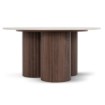 Mebel Elite Столик Cartagena 80 см, травертин/орех, ME.CARTAGENA/TRAW/O/L - Home Club, изображение 4