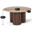 Mebel Elite Столик Cartagena 80 см, травертин/орех, ME.CARTAGENA/TRAW/O/L - Home Club, изображение 7