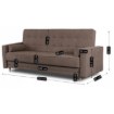 Mebel Elite Комплект из 2 диванов-кроватей Malta, коричневого цвета, PPHUE.MAXIM/POLARIS4/Z2/WER - Home Club, изображение 11