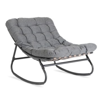 Mebel Elite Кресло-качалка Aurora, серого цвета, ME.AURORA/P/T/FW - Home Club