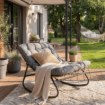 Mebel Elite Кресло-качалка Aurora, серого цвета, ME.AURORA/P/T/FW - Home Club, изображение 2