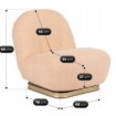 Mebel Elite Кресло для отдыха Sonny, вращающееся, оранжевое, из ткани «букле», ME.SONNY/BZ/ZL/TB/FW - Home Club, изображение 9