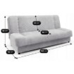 Mebel Elite Раскладной диван Piano, серый, из вельвета, PPHUE.DOROTKA/POSO110/WER - Home Club, изображение 6