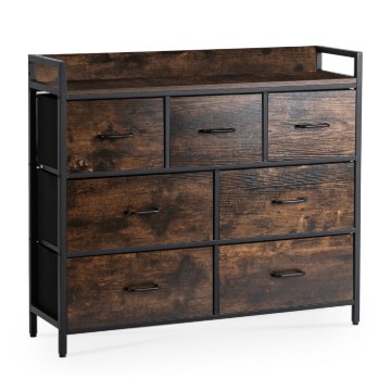 Mebel Elite Комод с ящиками Hudson 98 см, дуб рустикальный/чёрный, ME.HUDSON/DRU/CZ/KOM - Home Club