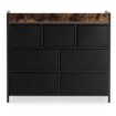 Mebel Elite Комод с ящиками Hudson 98 см, дуб рустикальный/чёрный, ME.HUDSON/DRU/CZ/KOM - Home Club, изображение 6