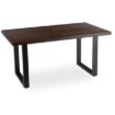 Mebel Elite Раздвижной стол Edwin 160–260 см, орех/чёрный, ME.EDWIN/O/S - Home Club