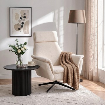 Mebel Elite Вращающееся кресло для отдыха Terry, бежевого цвета, ME.TERRY/BZ/CZ/T/FW - Home Club