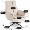 Mebel Elite Вращающееся кресло для отдыха Terry, бежевого цвета, ME.TERRY/BZ/CZ/T/FW - Home Club, изображение 9