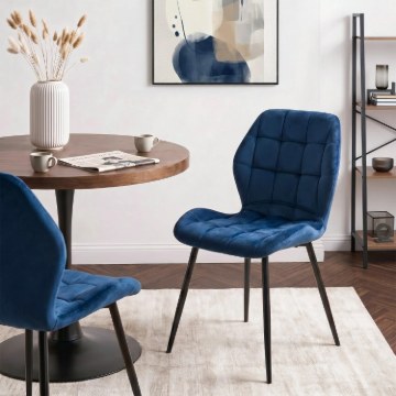 Mebel Elite Стул Lucky, темно-синий, велюровый, ME.LUCKY/GR/V/K - Home Club