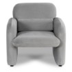 Mebel Elite Кресло для отдыха Togo, серое, велюровое, ME.TOGO/P/V/FW - Home Club, изображение 3