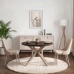 Mebel Elite Розкладний стіл Lukas 100–250 см, горіх/кашмір, ME.LUKAS/O/KASZ/S - Home Club, Зображення 2