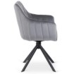 Mebel Elite Обертове крісло Mumbai 2, сіре, велюрове, ME.MUMBAI/P/V/K - Home Club, Зображення 8