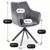 Mebel Elite Обертове крісло Mumbai 2, сіре, велюрове, ME.MUMBAI/P/V/K - Home Club, Зображення 10