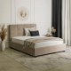 Mebel Elite Кровать 160x200 Tinga, велюровая, бежевая, ME.TINGA/160/BZ/V/LOZZPOJ - Home Club