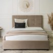 Mebel Elite Ліжко 160x200 Tinga, велюрове, бежеве, ME.TINGA/160/BZ/V/LOZZPOJ - Home Club, Зображення 2