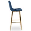 Mebel Elite Барный стул Ariel, темно-синий, велюровый, ME.ARIEL/GR/ZL/V/H - Home Club, изображение 5