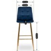 Mebel Elite Барный стул Ariel, темно-синий, велюровый, ME.ARIEL/GR/ZL/V/H - Home Club, изображение 7
