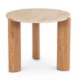 Mebel Elite Столик Travertino 60 см, травертин/дуб, ME.TRAVERTINO/TRAW/D/L - Home Club