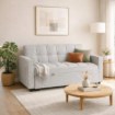 Mebel Elite Раскладной диван Aster 2 для сна, серый, ME.ASTER2/P/T/SOF - Home Club, изображение 2