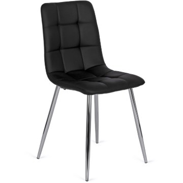 Mebel Elite Стул Enzo, чёрный, искусственная кожа, ME.ENZO/CZ/CH/E/K - Home Club