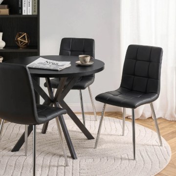 Mebel Elite Стул Enzo, чёрный, искусственная кожа, ME.ENZO/CZ/CH/E/K - Home Club