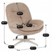 Mebel Elite Вращающееся кресло для отдыха Mesa, бежевого цвета, ME.MESA/BZ/KR/T/FW - Home Club, изображение 8