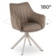 Mebel Elite Вращающееся кресло Aspen 2, бежевого/кашмирового цвета, ME.ASPEN2/BZ/KASZ/T/K - Home Club