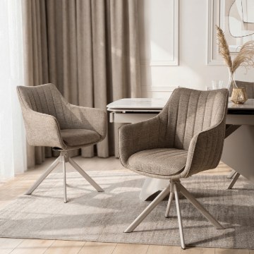 Mebel Elite Вращающееся кресло Aspen 2, бежевого/кашмирового цвета, ME.ASPEN2/BZ/KASZ/T/K - Home Club
