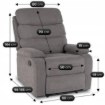 Mebel Elite Раскладной кресло Kobe, серый, ткань, ME.KOBE/P/T/FW - Home Club, изображение 12
