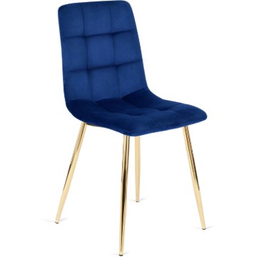 Mebel Elite Стул York, темно-синий, велюровый, ME.YORK/GR/ZL/V/K - Home Club