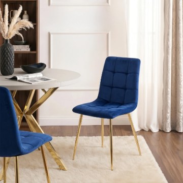Mebel Elite Стул York, темно-синий, велюровый, ME.YORK/GR/ZL/V/K - Home Club