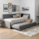Mebel Elite Кровать 90x200 Villemo, серая, велюровая, ME.VILLEMO/90/90/CP/V/LOZWYS - Home Club