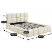 Mebel Elite Ліжко 140x200 Murcja з ящиком для речей, кремове велюрове, ME.MURCJA/140/KR/V/LOZZPOJ - Home Club, Зображення 4