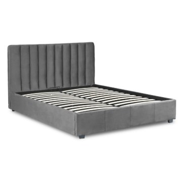 Mebel Elite Ліжко 160x200 Mari, велюрове, сіре, ME.MARI/160/CP/V/LOZ - Home Club
