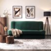 Mebel Elite Раскладной диван Piano, зелёный, велюровый, PPHUE.DOROTKA/KRONOS19/WER - Home Club, изображение 2