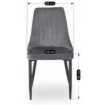 Mebel Elite Стул Bari, серый велюр, ME.BARI/P/V/K - Home Club, изображение 6