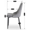 Mebel Elite Стул Bari, серый велюр, ME.BARI/P/V/K - Home Club, изображение 7