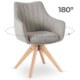 Mebel Elite Обертове крісло Lemon, сіре, ME.LEMON/P/T/K - Home Club