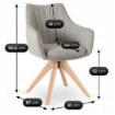 Mebel Elite Вращающееся кресло Lemon, серого цвета, ME.LEMON/P/T/K - Home Club, изображение 7