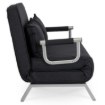 Mebel Elite Двухместное раскладное кресло Bart 2, чёрного цвета, ME.BART2/CZ/T/FW - Home Club, изображение 5