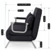 Mebel Elite Двухместное раскладное кресло Bart 2, чёрного цвета, ME.BART2/CZ/T/FW - Home Club, изображение 12