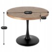Mebel Elite Стіл Lino 100 см, горіх/чорний, ME.LINO/O/S - Home Club, Зображення 6