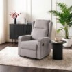 Mebel Elite Раскладной массажный кресло Sebastian, серого цвета, из вельвета, ME.SEBASTIAN/P/SZTR/FW - Home Club, изображение 2