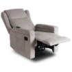 Mebel Elite Раскладной массажный кресло Sebastian, серого цвета, из вельвета, ME.SEBASTIAN/P/SZTR/FW - Home Club, изображение 3