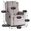 Mebel Elite Раскладной массажный кресло Sebastian, серого цвета, из вельвета, ME.SEBASTIAN/P/SZTR/FW - Home Club, изображение 9