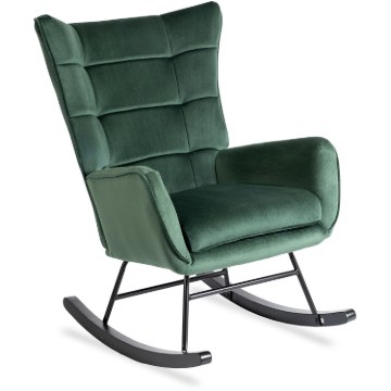 Mebel Elite Кресло-качалка Jackson, зеленое, велюровое, ME.JACKSON/Z/V/FW - Home Club