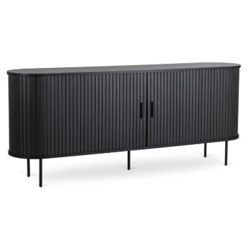 Mebel Elite Комод Trish 180 см, двухдверный, с выдвижными ящиками, черный, ME.TRISH/CZ/KOM180 - Home Club