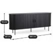 Mebel Elite Комод Trish 180 см, двухдверный, с выдвижными ящиками, черный, ME.TRISH/CZ/KOM180 - Home Club, изображение 10