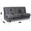 Mebel Elite Раскладной диван Lima, серый, PPHUE.MARIO/PAROS6/WER - Home Club, изображение 10